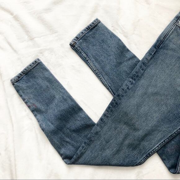 Reformation High Rise rigid skinny denim jeans 26 blue button fly - Picture 3 of 8